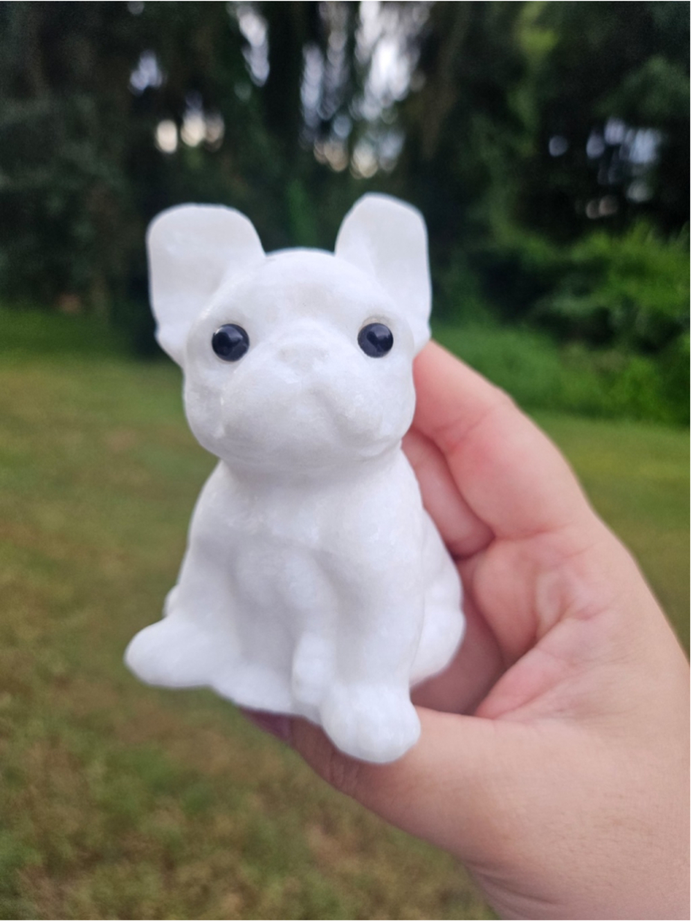 White jade frenchie 3.7 in
